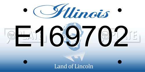 E169702 Illinois License Plate