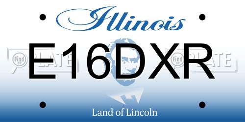 E16DXR Illinois License Plate
