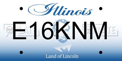 E16KNM Illinois License Plate
