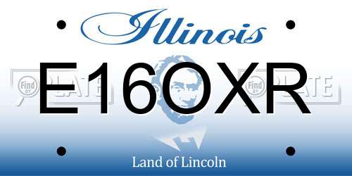 E16OXR Illinois License Plate