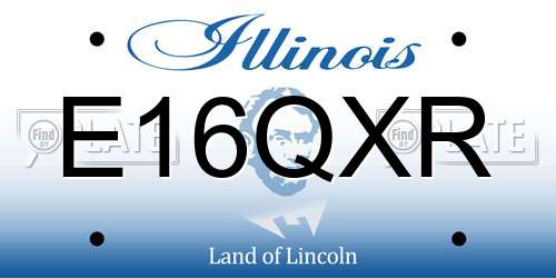 E16QXR Illinois License Plate