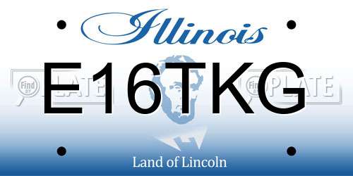 E16TKG Illinois License Plate