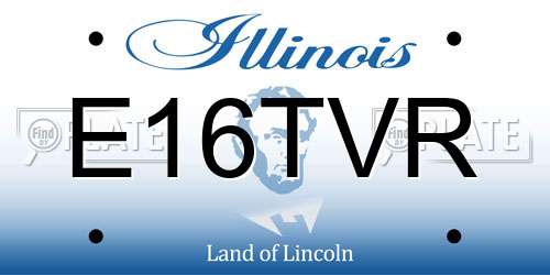 E16TVR Illinois License Plate