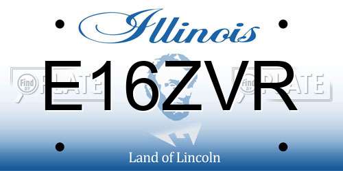 E16ZVR Illinois License Plate