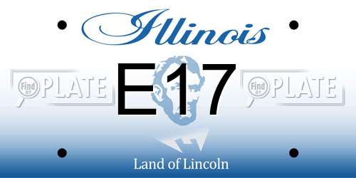 E17 Illinois License Plate