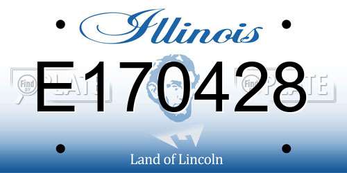 E170428 Illinois License Plate