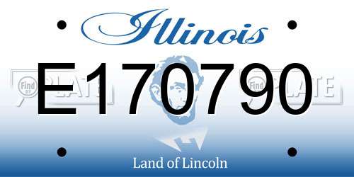 E170790 Illinois License Plate