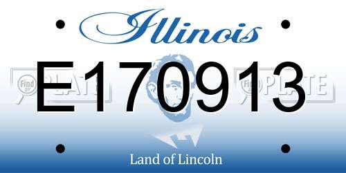E170913 Illinois License Plate