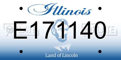 E171140 Illinois License Plate