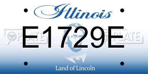 E1729E Illinois License Plate