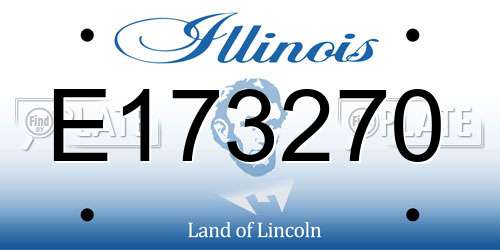 E173270 Illinois License Plate