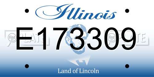 E173309 Illinois License Plate