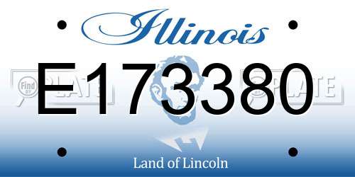 E173380 Illinois License Plate