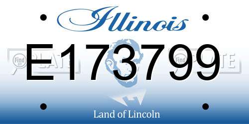 E173799 Illinois License Plate