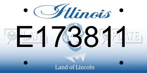 E173811 Illinois License Plate