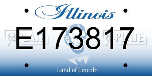 E173817 Illinois License Plate