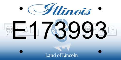 E173993 Illinois License Plate