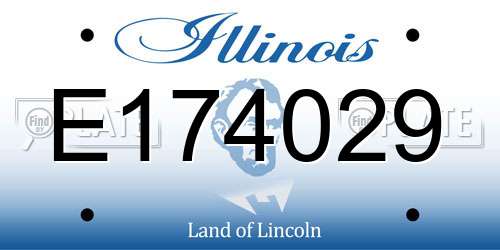 E174029 Illinois License Plate