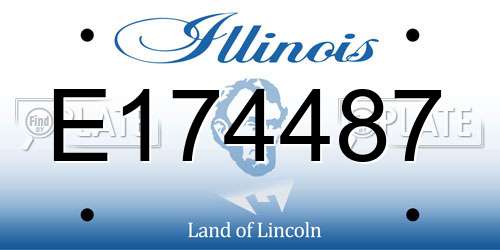 E174487 Illinois License Plate