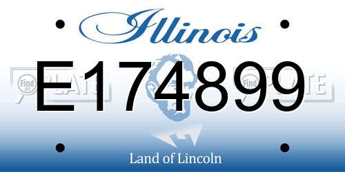 E174899 Illinois License Plate