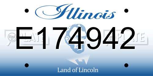 E174942 Illinois License Plate