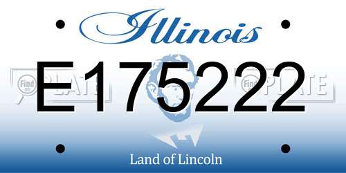 E175222 Illinois License Plate