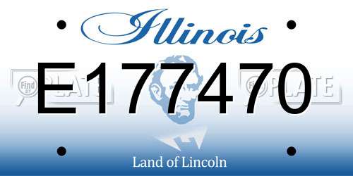E177470 Illinois License Plate