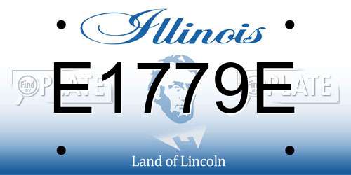 E1779E Illinois License Plate