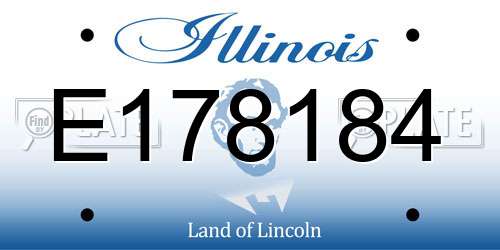 E178184 Illinois License Plate