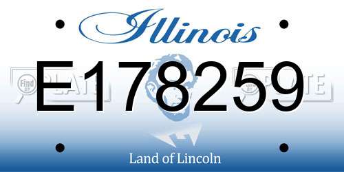 E178259 Illinois License Plate
