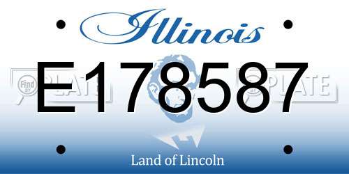 E178587 Illinois License Plate
