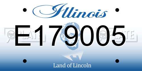 E179005 Illinois License Plate