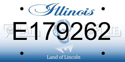 E179262 Illinois License Plate