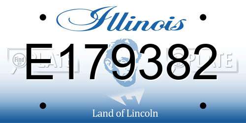 E179382 Illinois License Plate