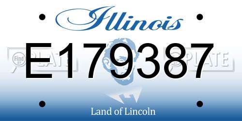 E179387 Illinois License Plate