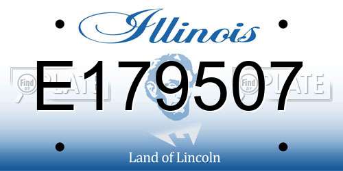 E179507 Illinois License Plate