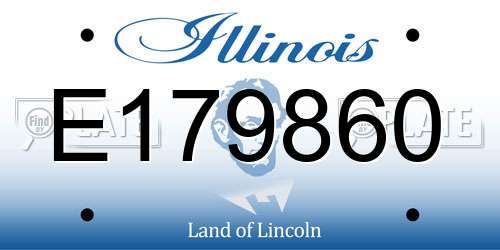 E179860 Illinois License Plate