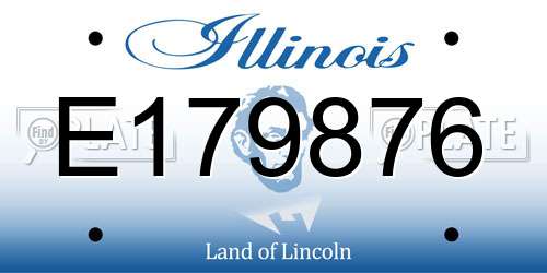 E179876 Illinois License Plate