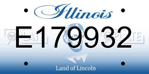 E179932 Illinois License Plate