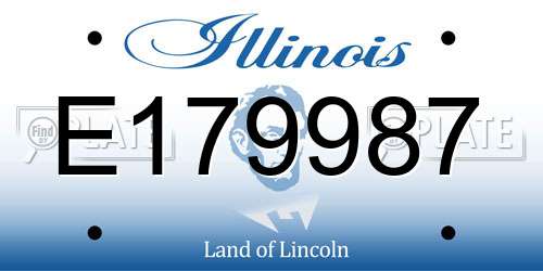 E179987 Illinois License Plate