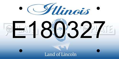 E180327 Illinois License Plate