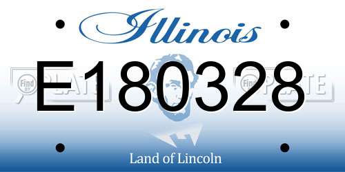 E180328 Illinois License Plate