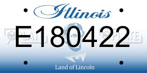 E180422 Illinois License Plate