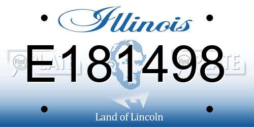 E181498 Illinois License Plate