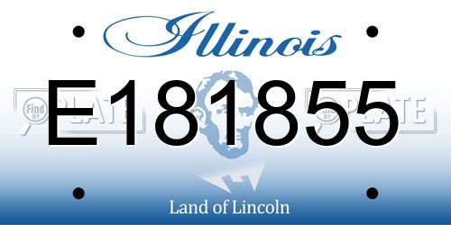 E181855 Illinois License Plate