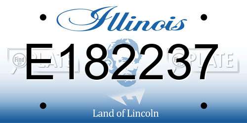 E182237 Illinois License Plate