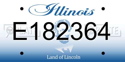 E182364 Illinois License Plate