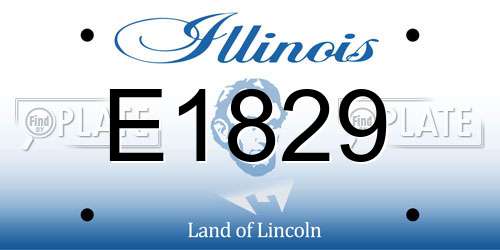 E1829 Illinois License Plate