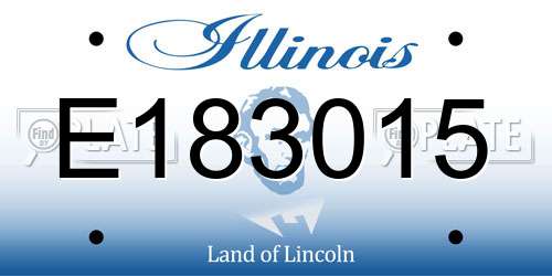 E183015 Illinois License Plate