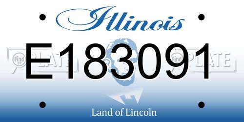 E183091 Illinois License Plate